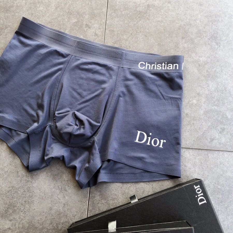 Dior Teal Red Navy Bold Waist Text Boxer Briefs, image 6
