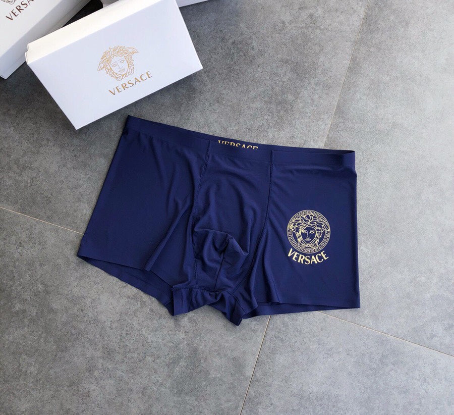 Versace Blue Red Black Gold Round Face Boxer Briefs, image 4