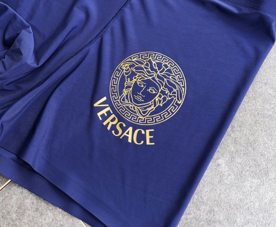 Versace Blue Red Black Gold Round Face Boxer Briefs, image 6