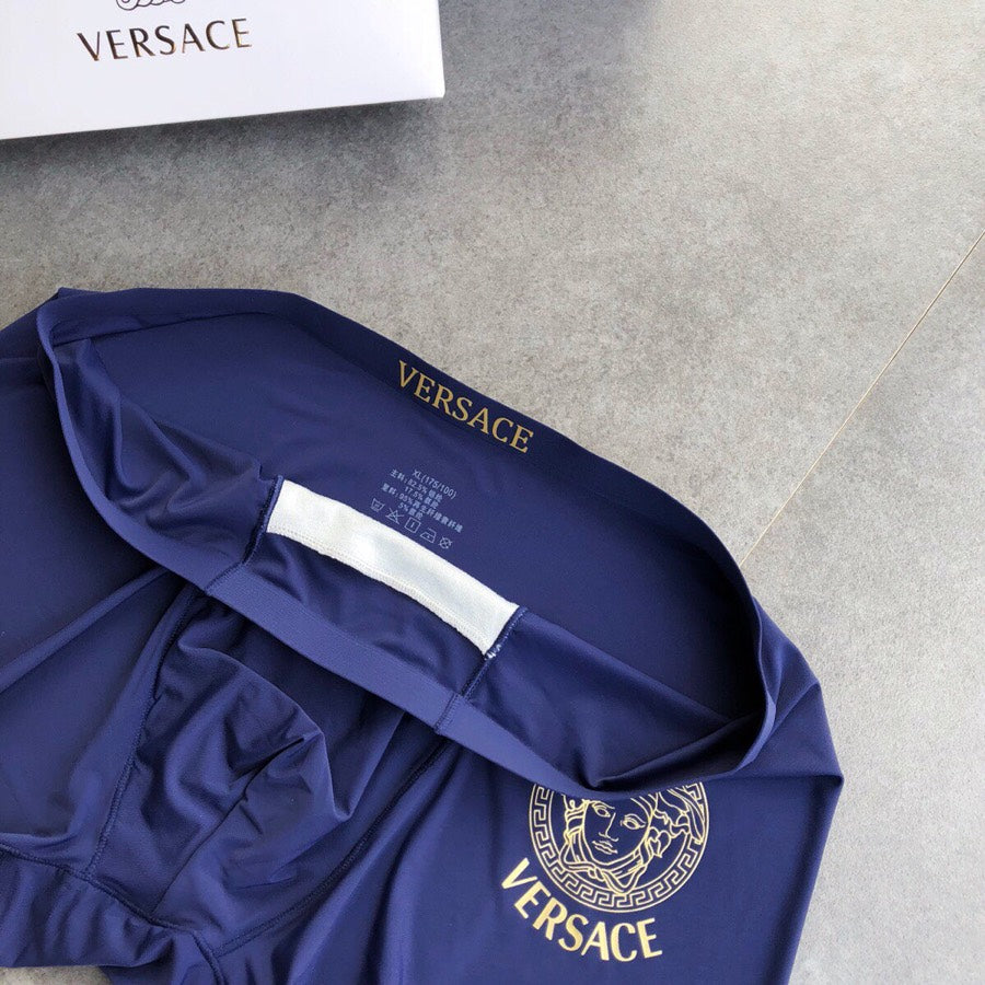 Versace Blue Red Black Gold Round Face Boxer Briefs, image 7