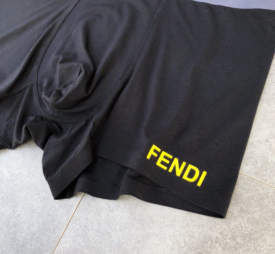 Fendi Black Navy Burgundy Small Gold Text Boxer Briefs, image 8