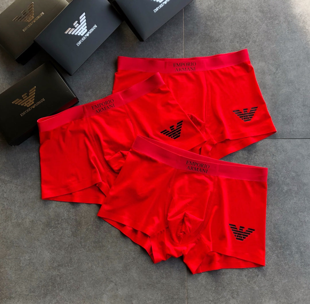 Armani Red Eagle Detail Boxer Briefs, Box of 3, gallery image 1