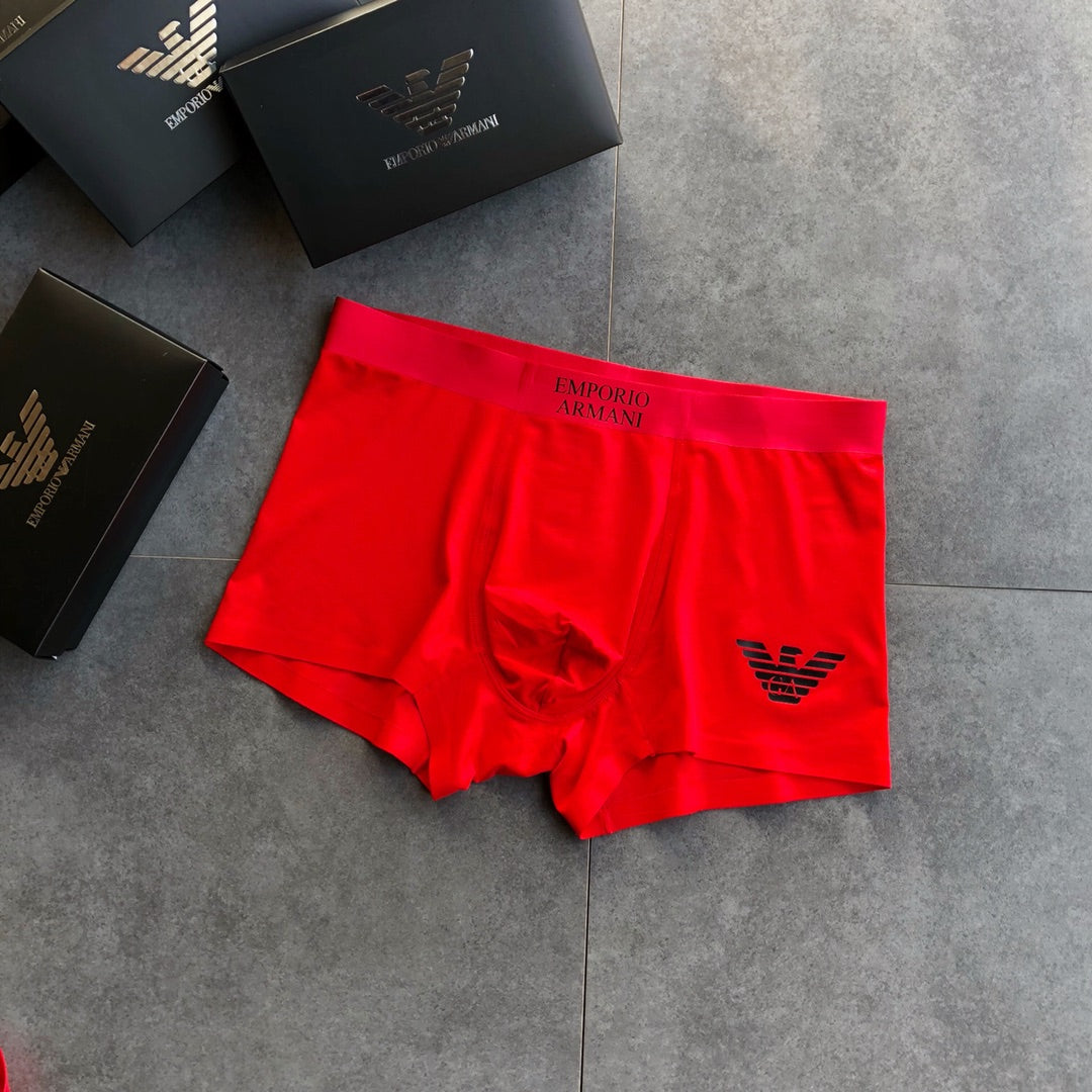 Emporio Armani Red Outline Wing Motif Boxer Briefs, image 5
