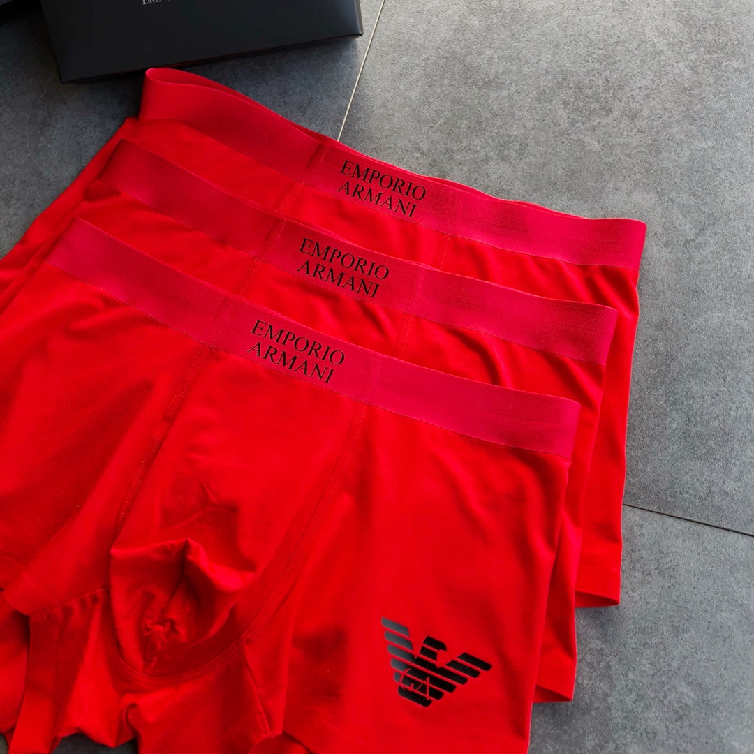 Armani Red Eagle Detail Boxer Briefs, Box of 3, gallery image 3
