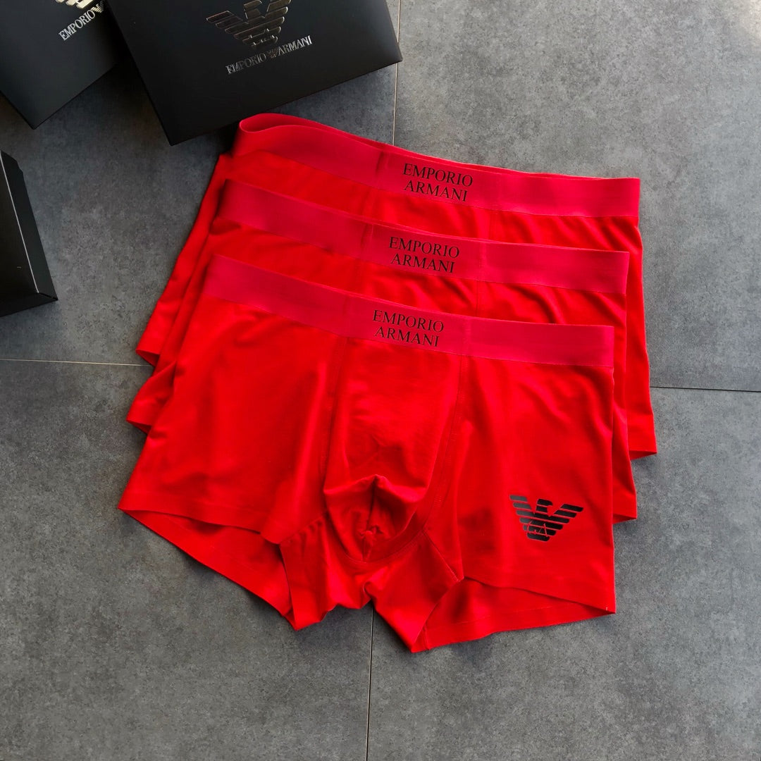 Armani Red Eagle Detail Boxer Briefs, Box of 3, gallery image 2