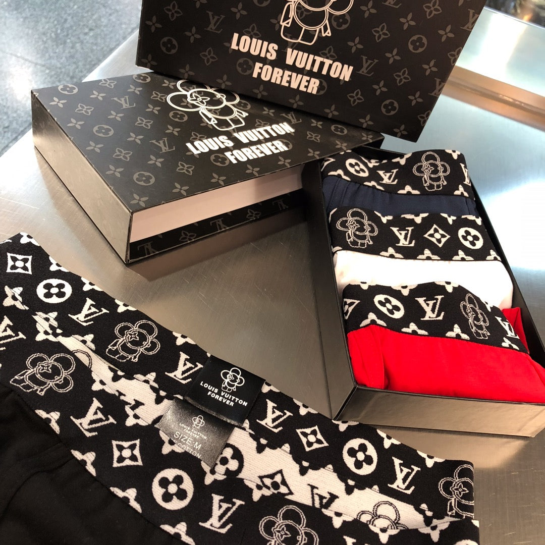 Louis Vuitton Neutral Red Checker Waist Motifs Boxer Briefs, image 6