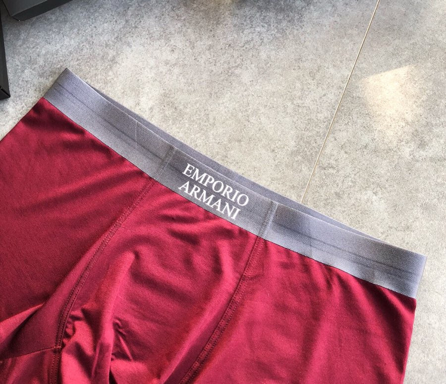 Emporio Armani Burgundy Aqua Wing Detail Boxer Briefs, image 6