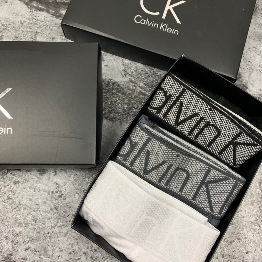 Calvin Klein Black Wide Grey Waistband Boxer Briefs, image 3