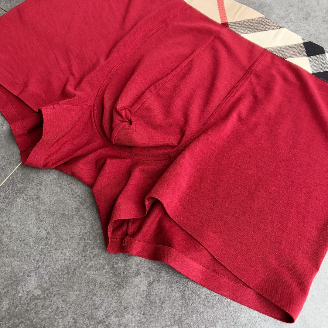 Burberry Navy Grey Red Diagonal Check Waist Boxer Briefs, image 7