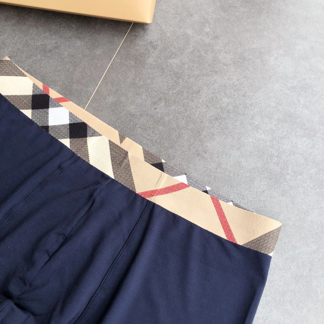 Burberry Red Navy Black Check Waist Horse Boxer Briefs, image 7