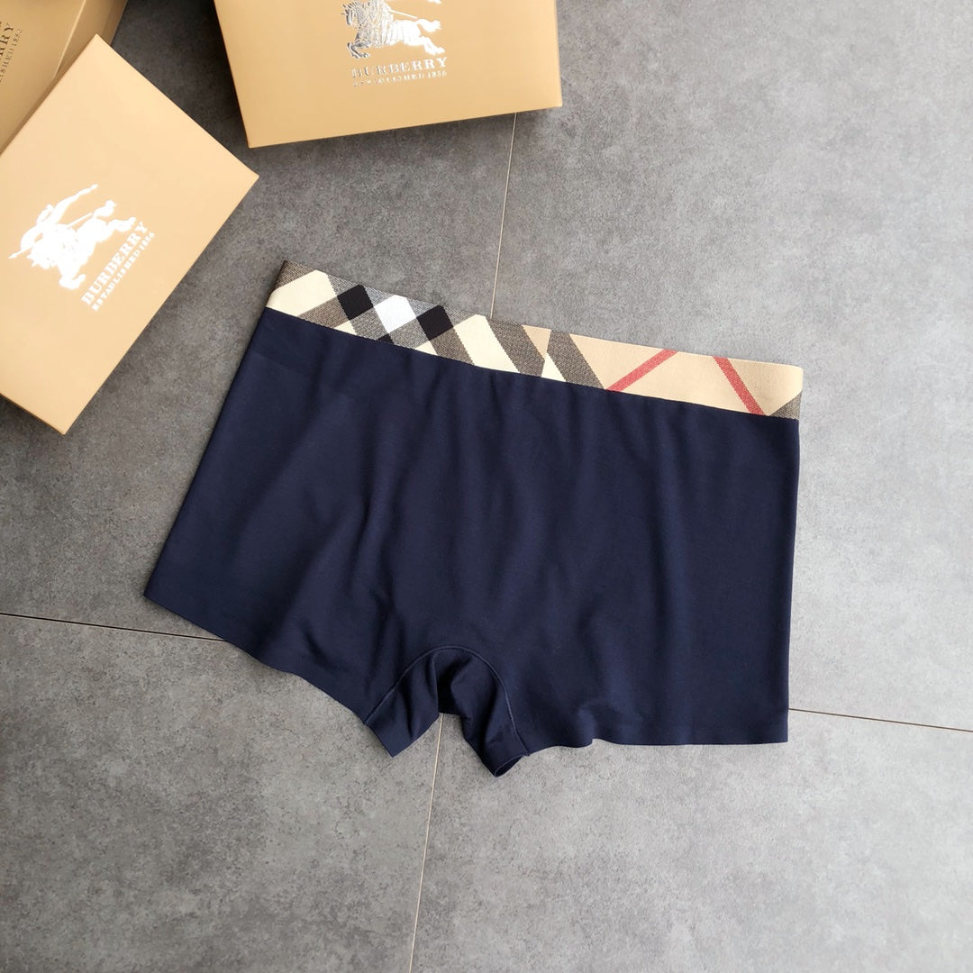 Burberry Red Navy Black Check Waist Horse Boxer Briefs, image 9