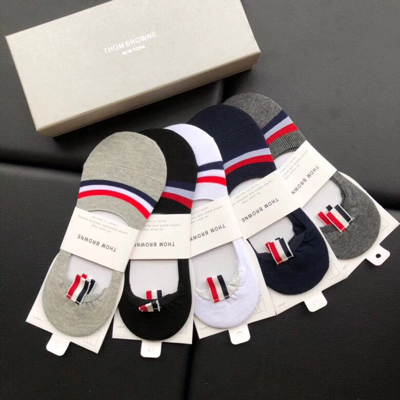 Thom Browne Tricolour Band Short Socks, gallery image 1