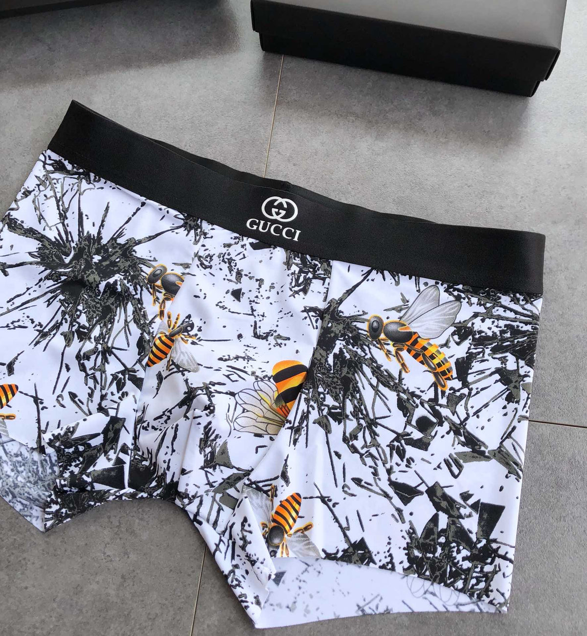 Gucci Boxed Black White Repeated Letters Boxer Briefs, image 5