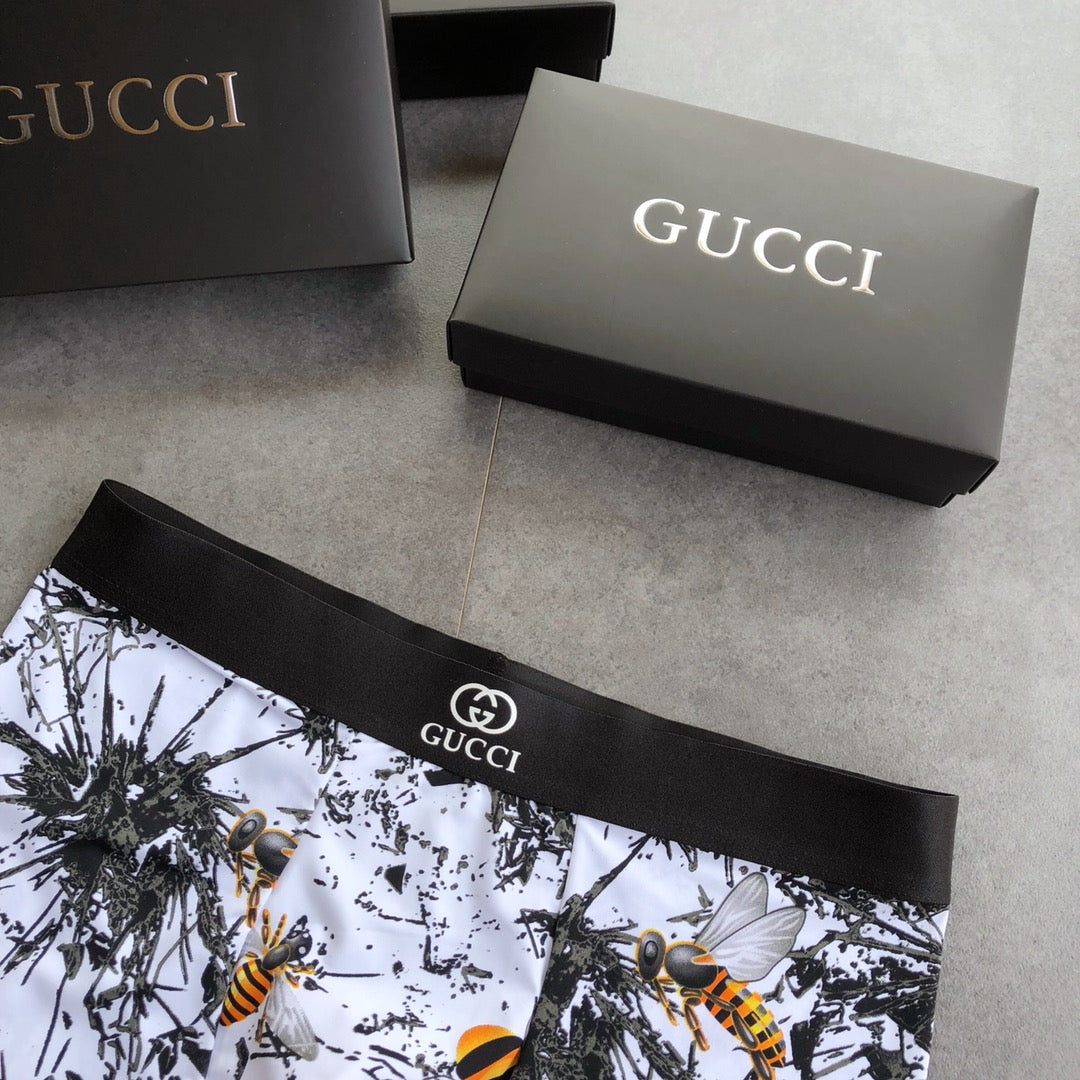 Gucci Boxed Black White Repeated Letters Boxer Briefs, image 6