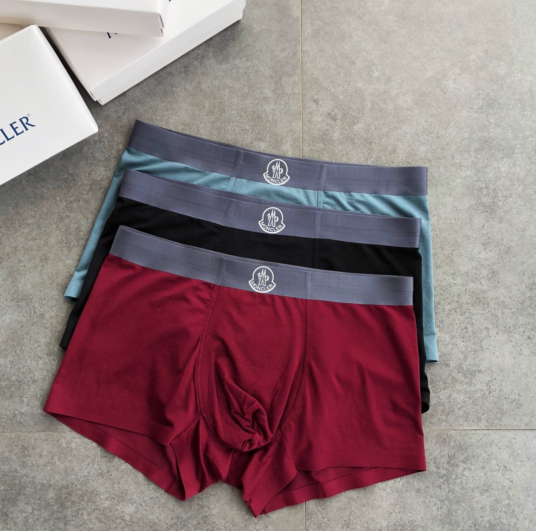 Moncler Round Emblem Boxed Boxer Briefs, Box of 3, gallery image 2