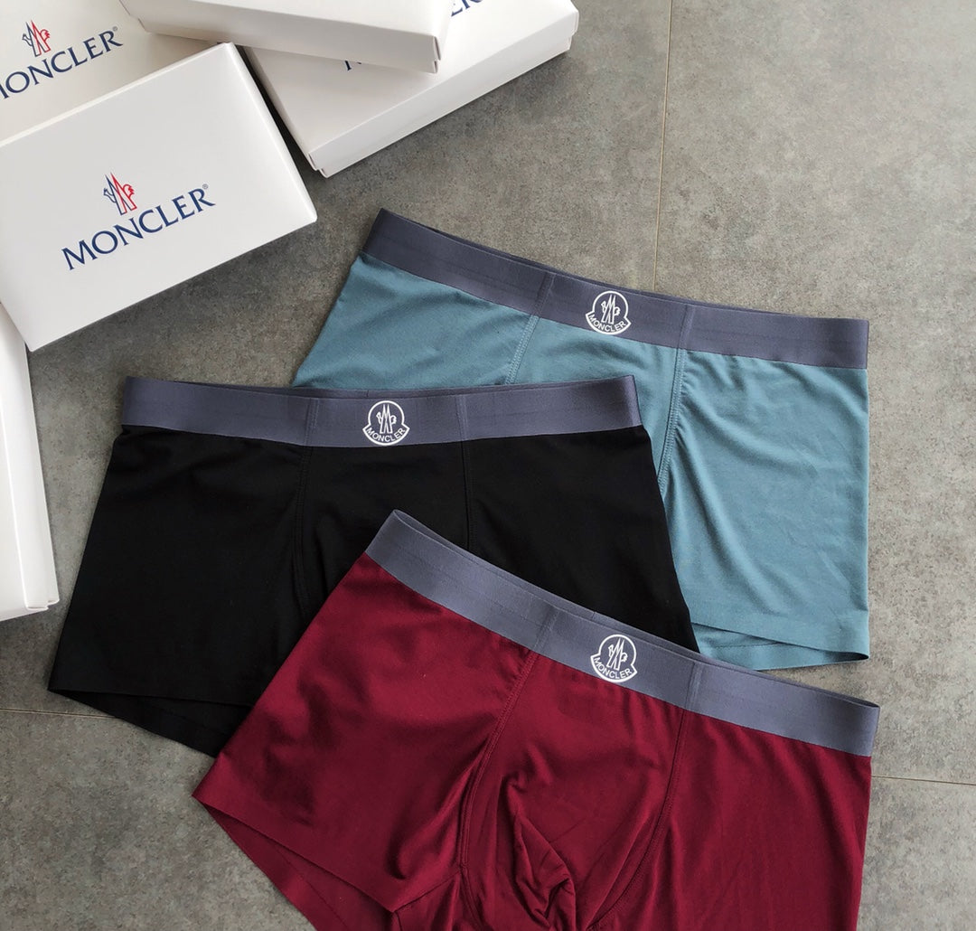 Moncler Round Emblem Boxed Boxer Briefs, Box of 3, gallery image 5