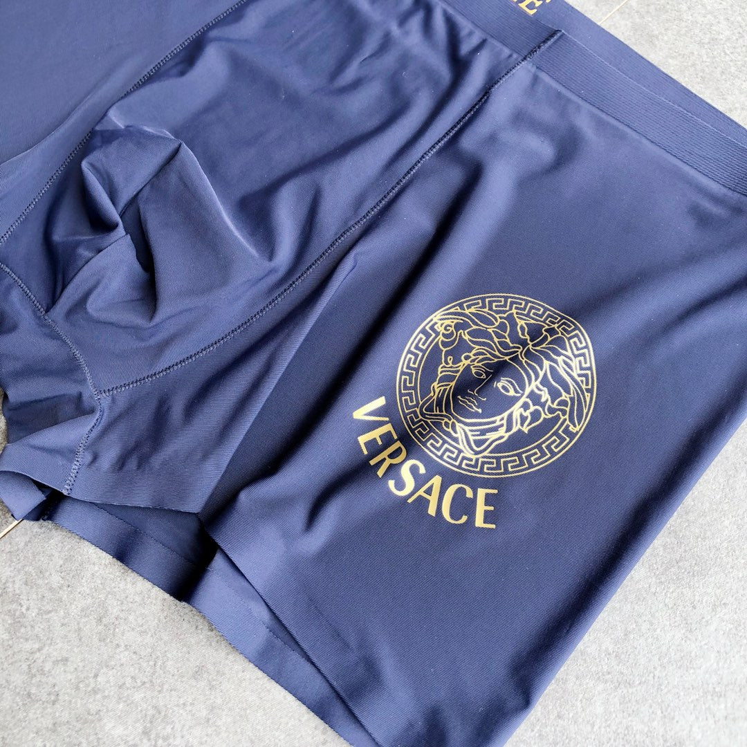 Versace Plum Blue Grey Large Round Face Boxer Briefs, image 6