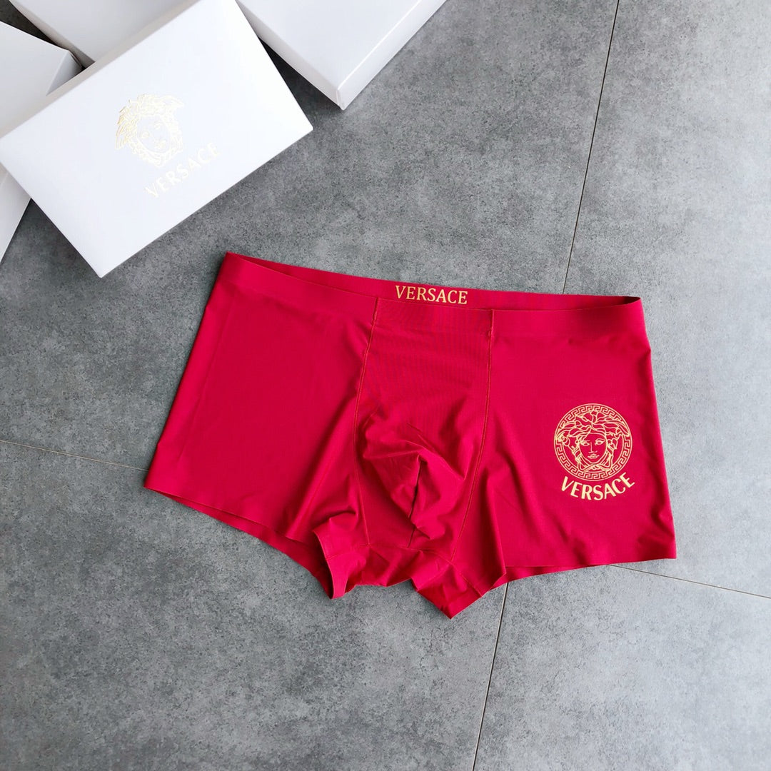 Versace White Black Red Blue Round Crest Boxer Briefs, image 5