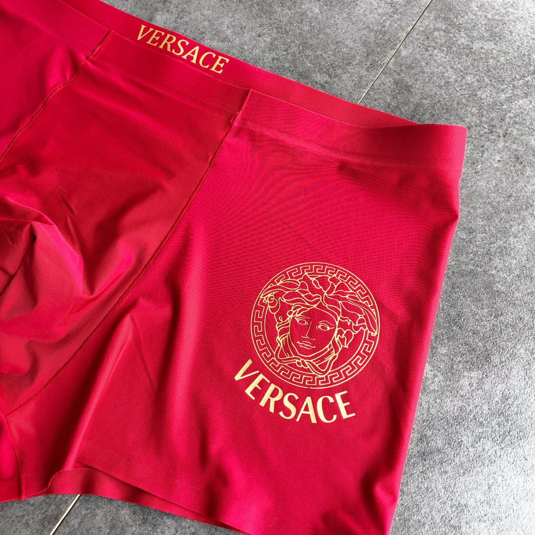 Versace White Black Red Blue Round Crest Boxer Briefs, image 6