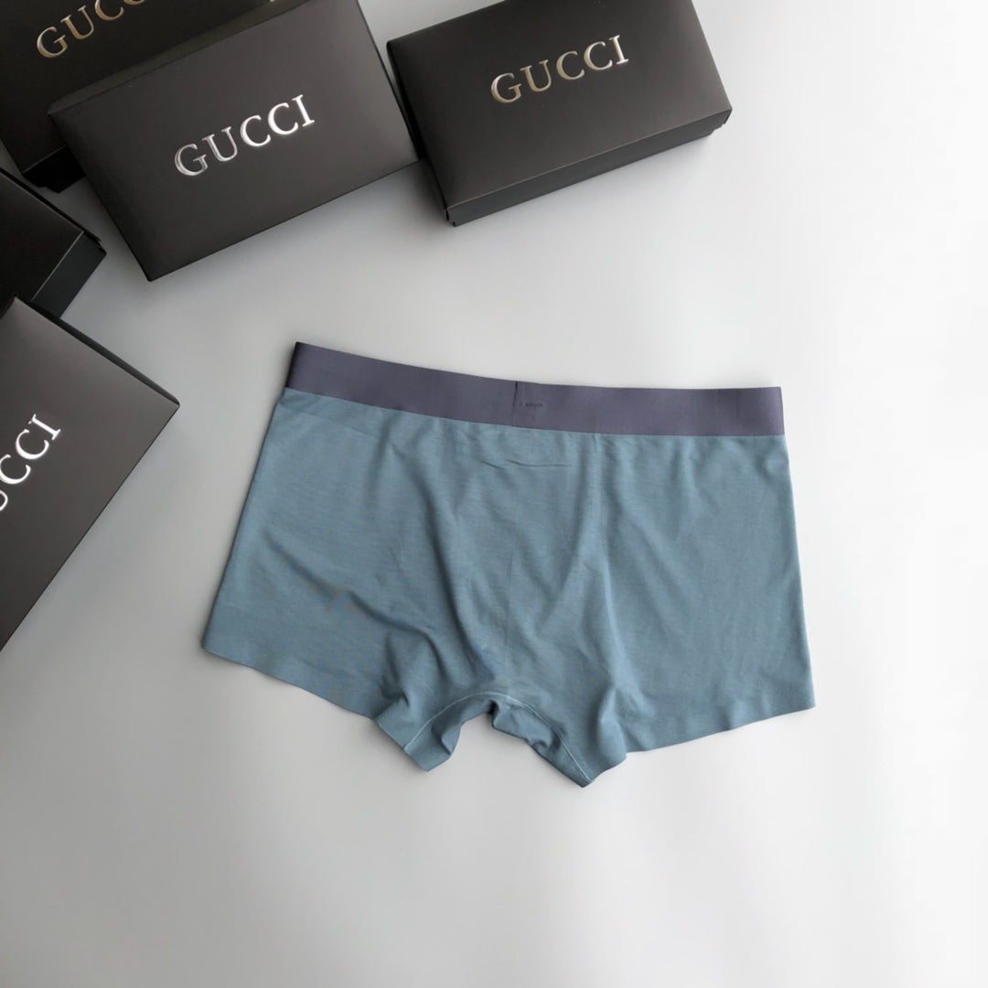 Gucci Burgundy Grey Blue Small Patches Boxer Briefs, image 9