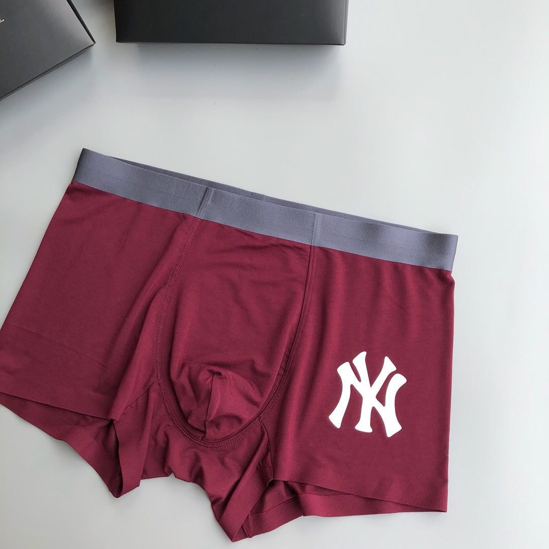 Gucci Blue Grey NY Letter Motif Boxer Briefs, image 6