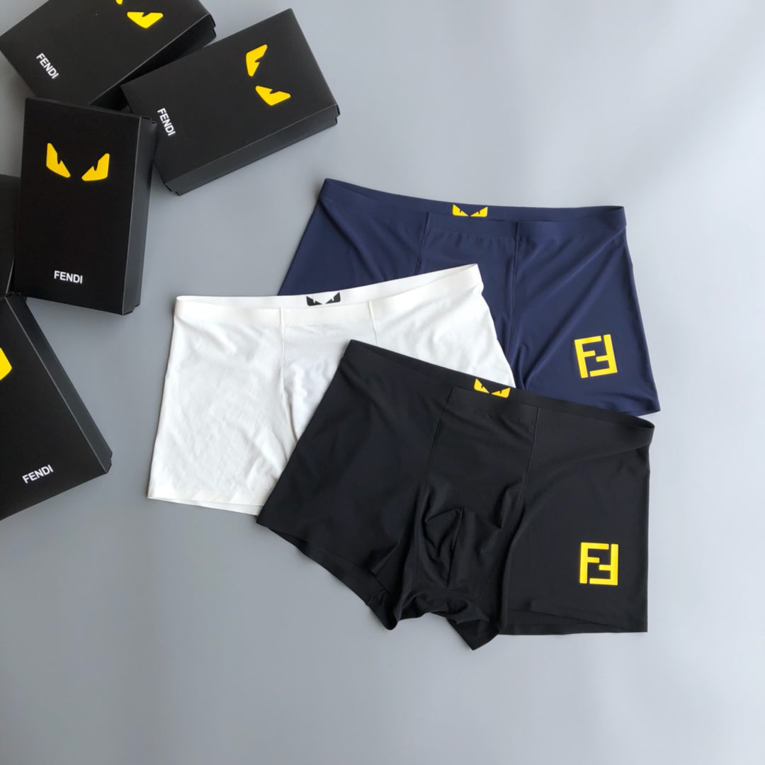 Fendi Red White Grey Small Eye Waist Boxer Briefs, image 2