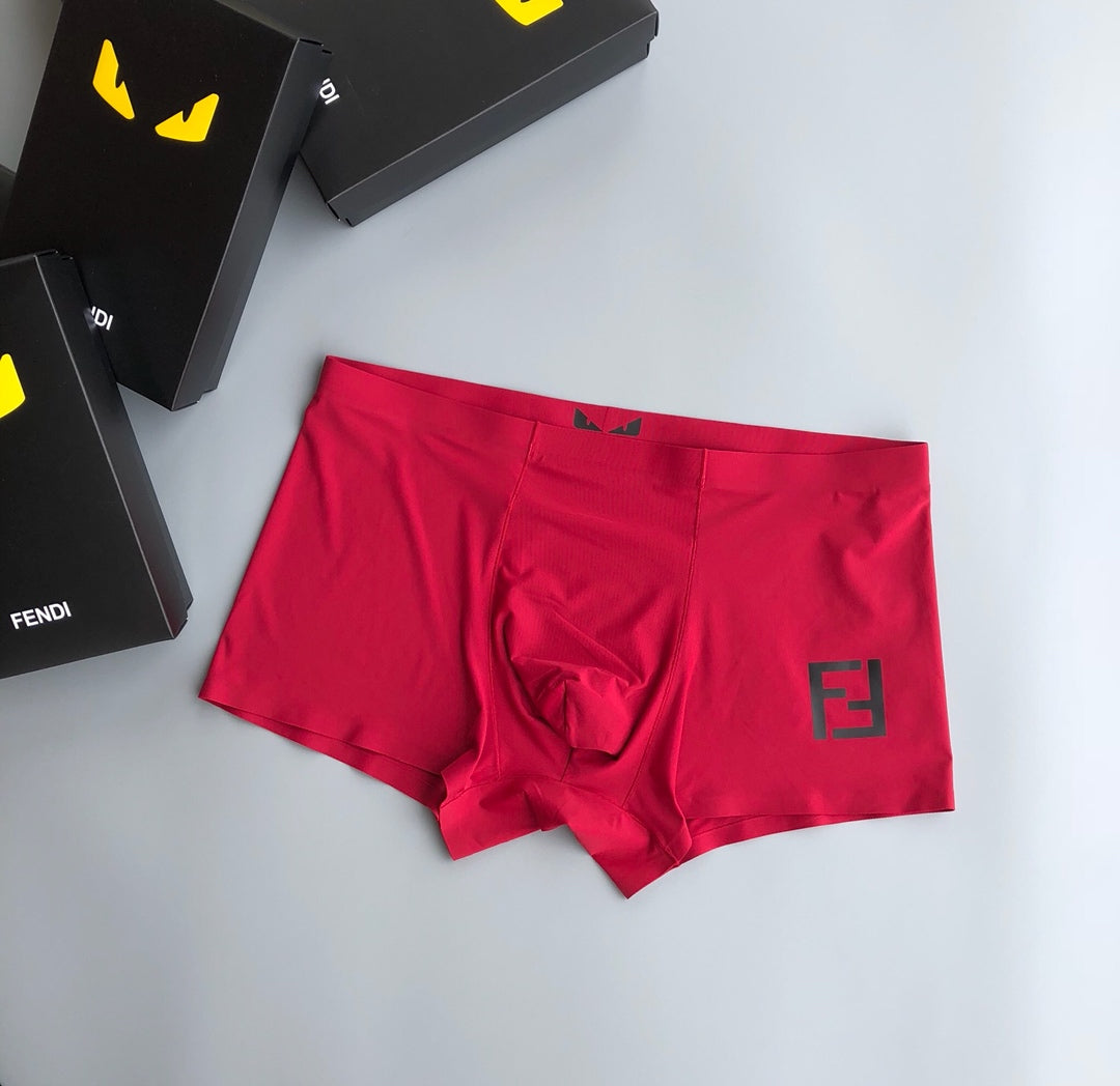 Fendi Red White Grey Small Eye Waist Boxer Briefs, image 6