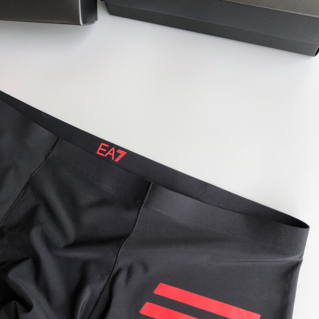 Emporio Armani Red Grey Large Wing Panel Boxer Briefs, image 7