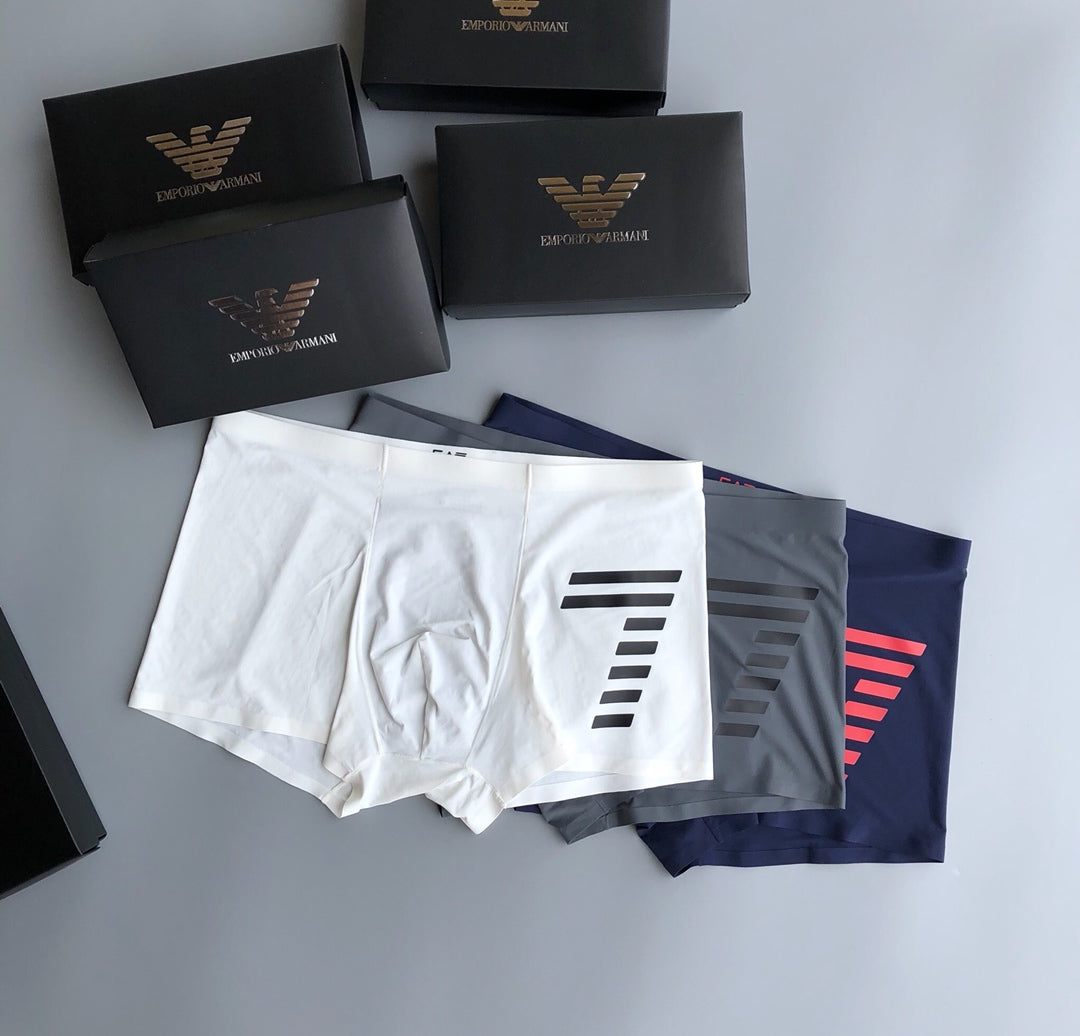 Emporio Armani White Multicolour Large Wing Boxer Briefs, image 2