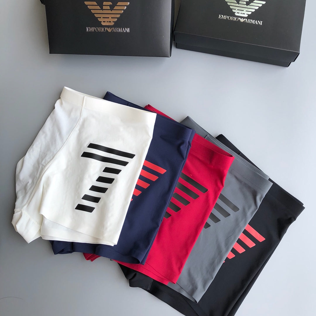 Emporio Armani White Multicolour Large Wing Boxer Briefs, image 1