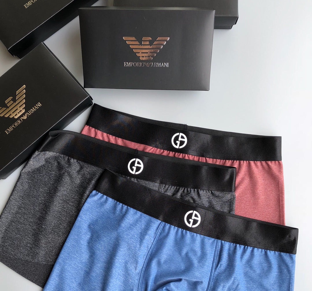 Emporio Armani Black Boxed Circle Monogram Boxer Briefs, image 2