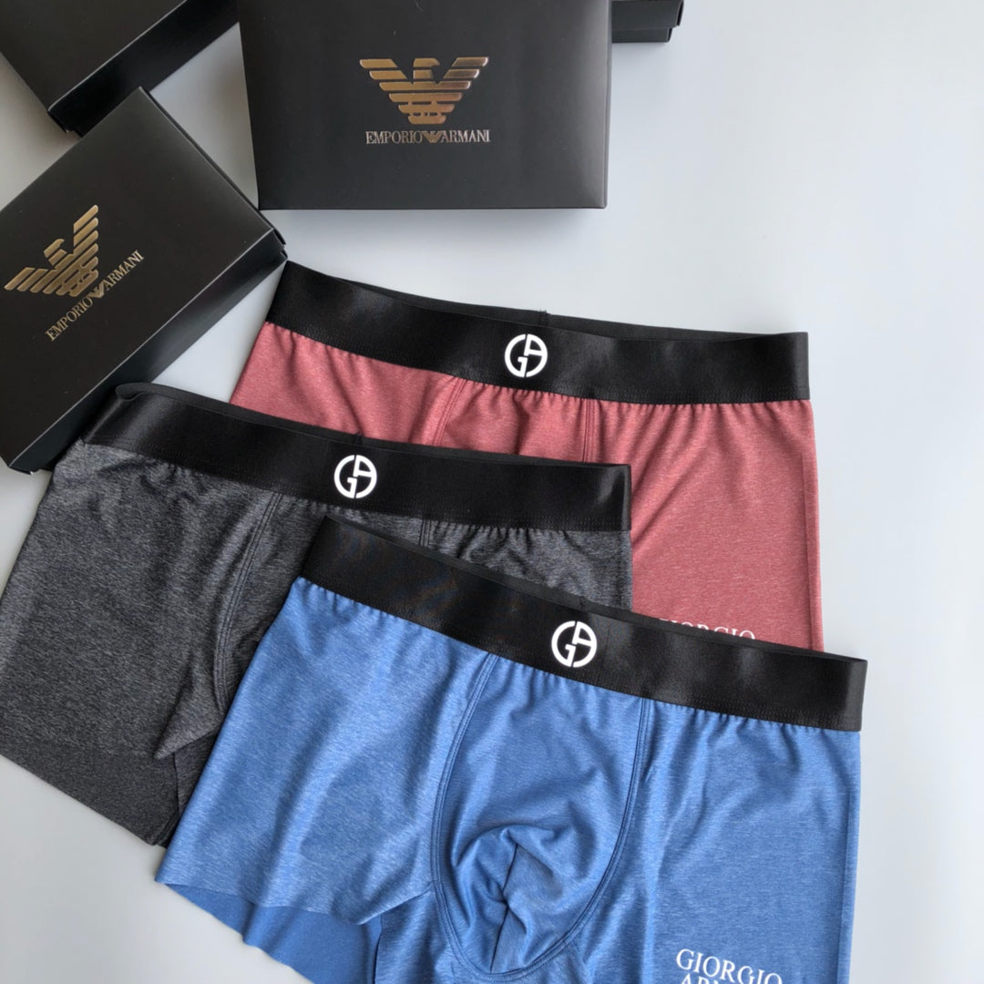 Emporio Armani Black Boxed Circle Monogram Boxer Briefs, image 3