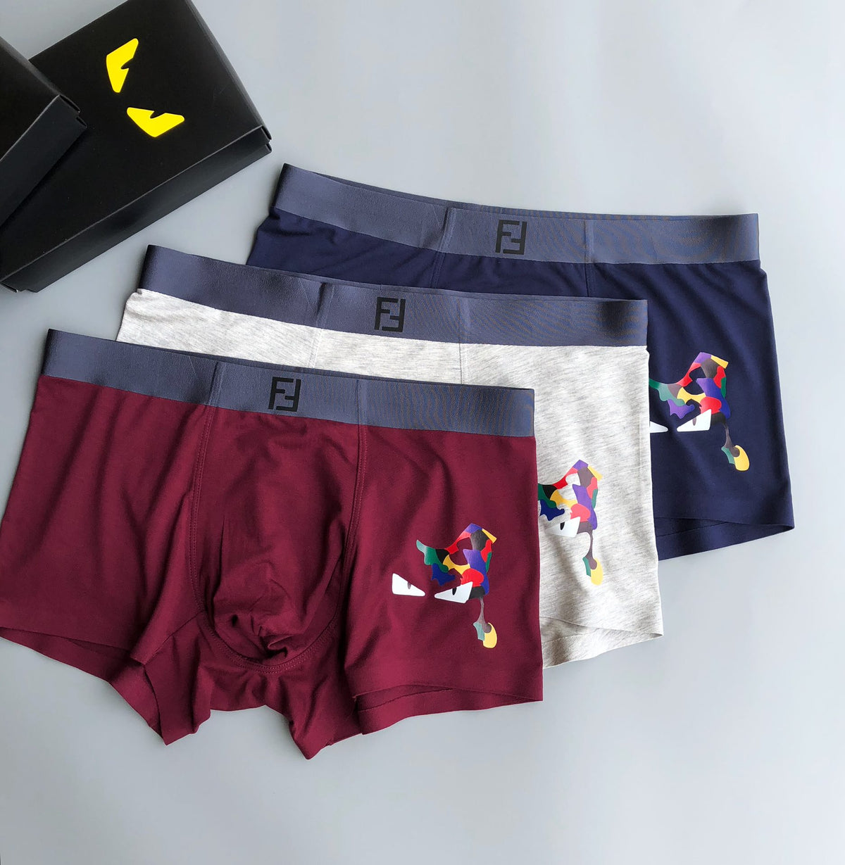 Fendi Colourful Small Character Motifs Boxer Briefs, image 2