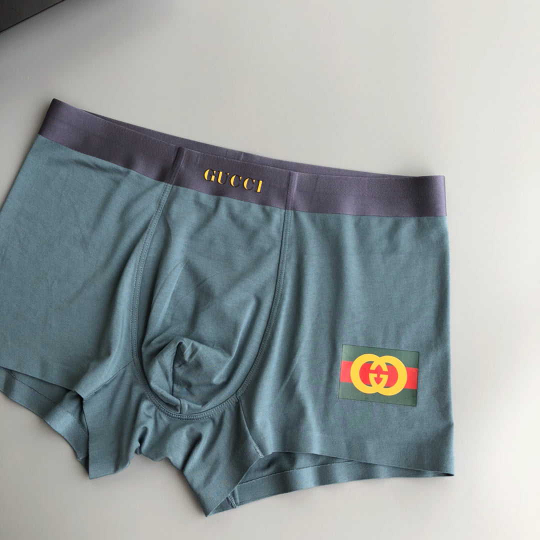 Gucci Teal Burgundy Grey Round Crest Boxer Briefs, image 6