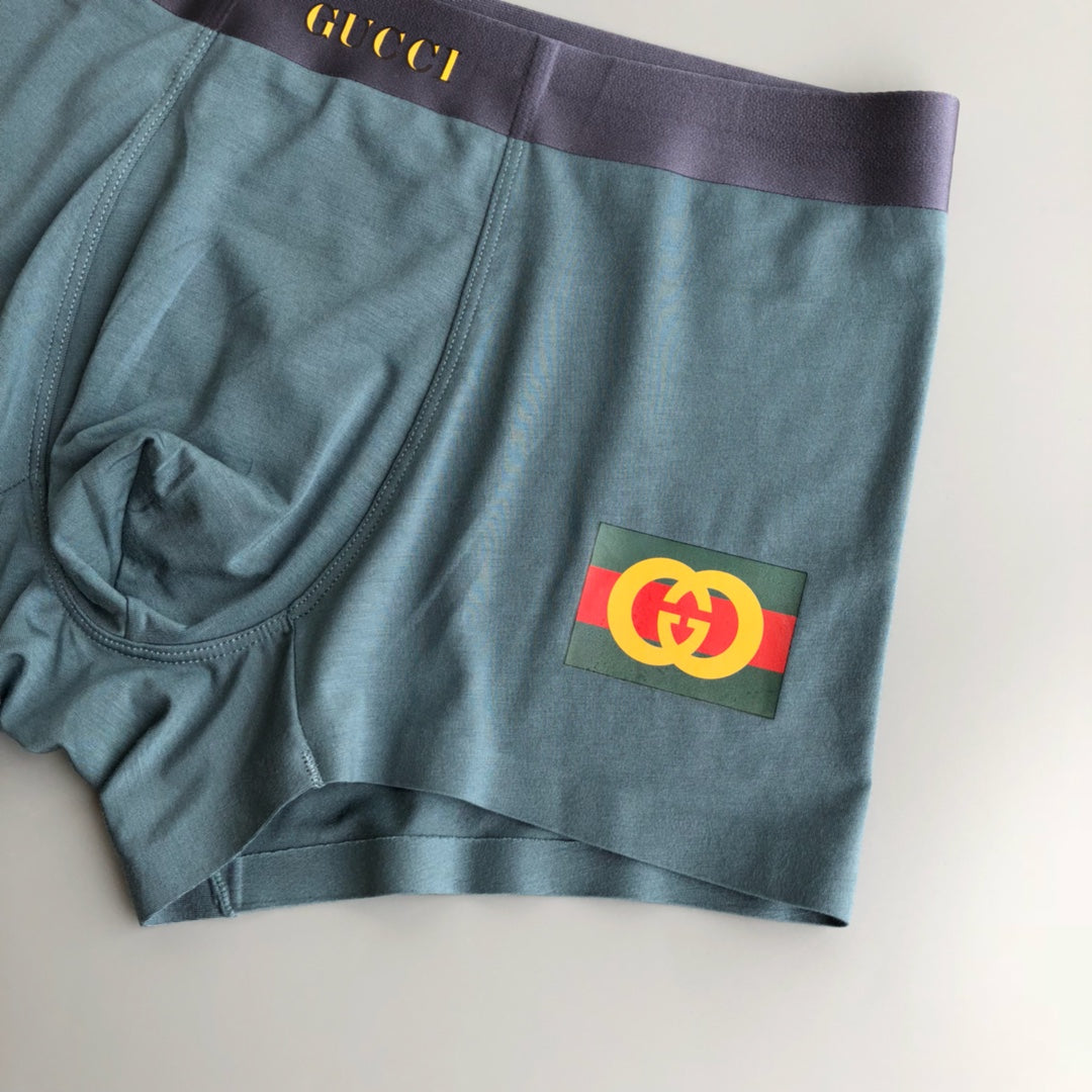 Gucci Teal Burgundy Grey Round Crest Boxer Briefs, image 7