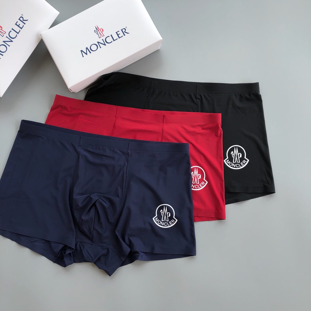 Moncler Navy Red Crest Boxer Briefs, Box of 3, gallery image 3