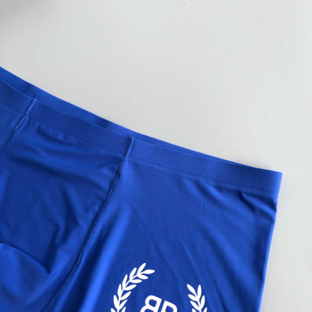 Balenciaga Blue White Burgundy Laurel Letters Boxer Briefs, image 8