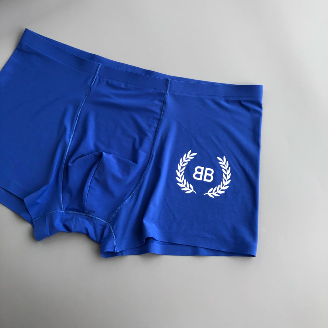 Balenciaga Blue White Burgundy Laurel Letters Boxer Briefs, image 7