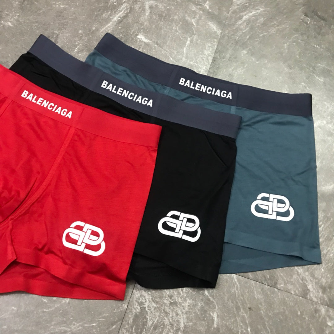 Balenciaga Teal Red Black Small BB Motif Boxer Briefs, image 5