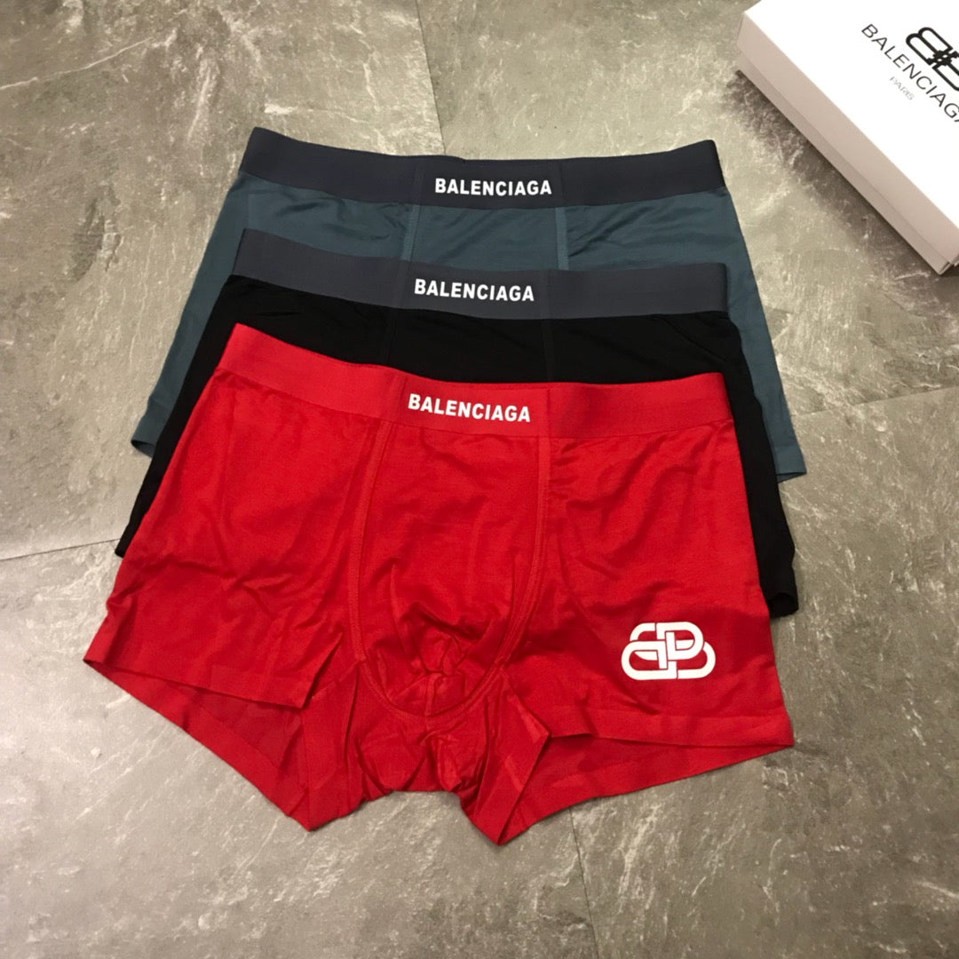 Balenciaga Teal Red Black Small BB Motif Boxer Briefs, image 3