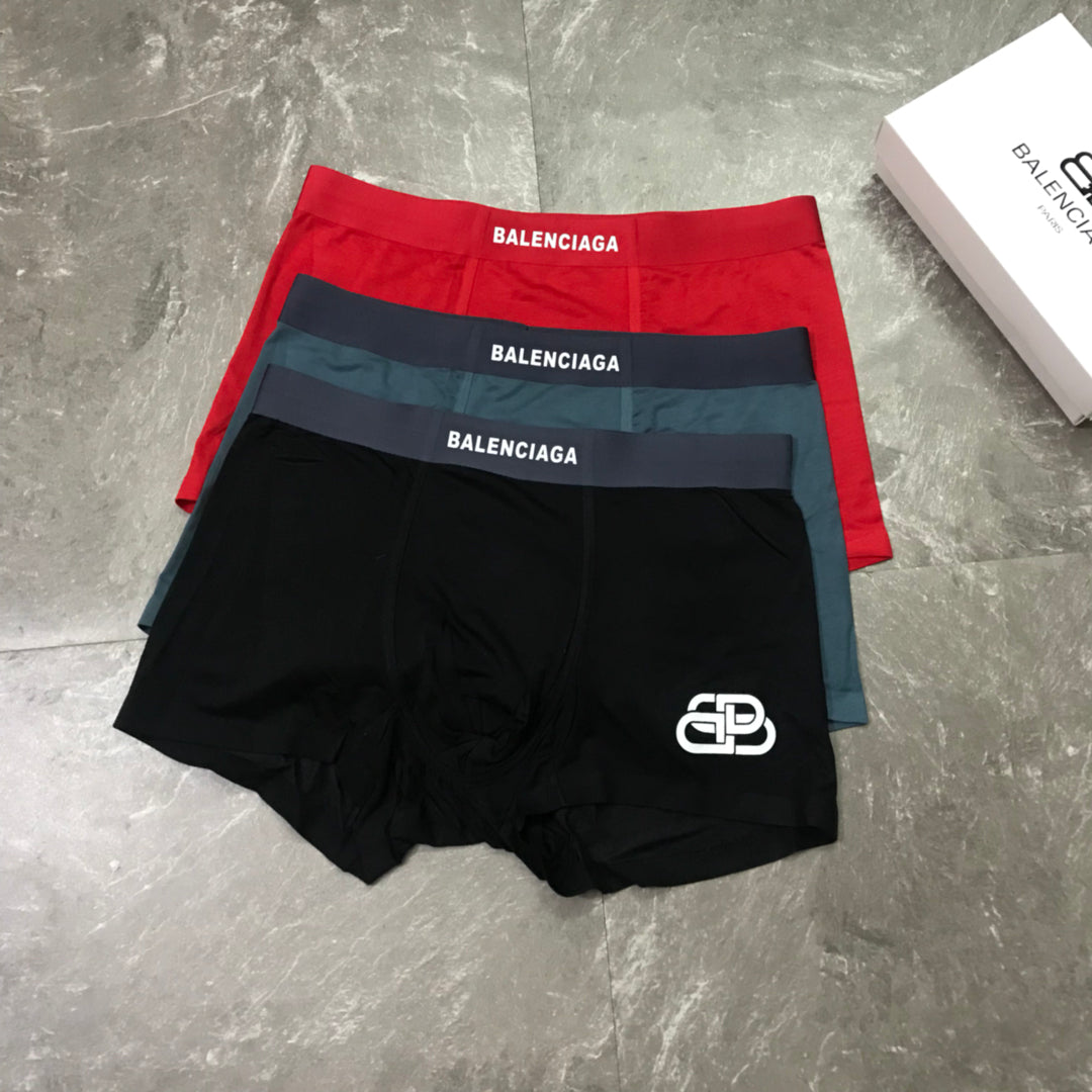 Balenciaga Teal Red Black Small BB Motif Boxer Briefs, image 2
