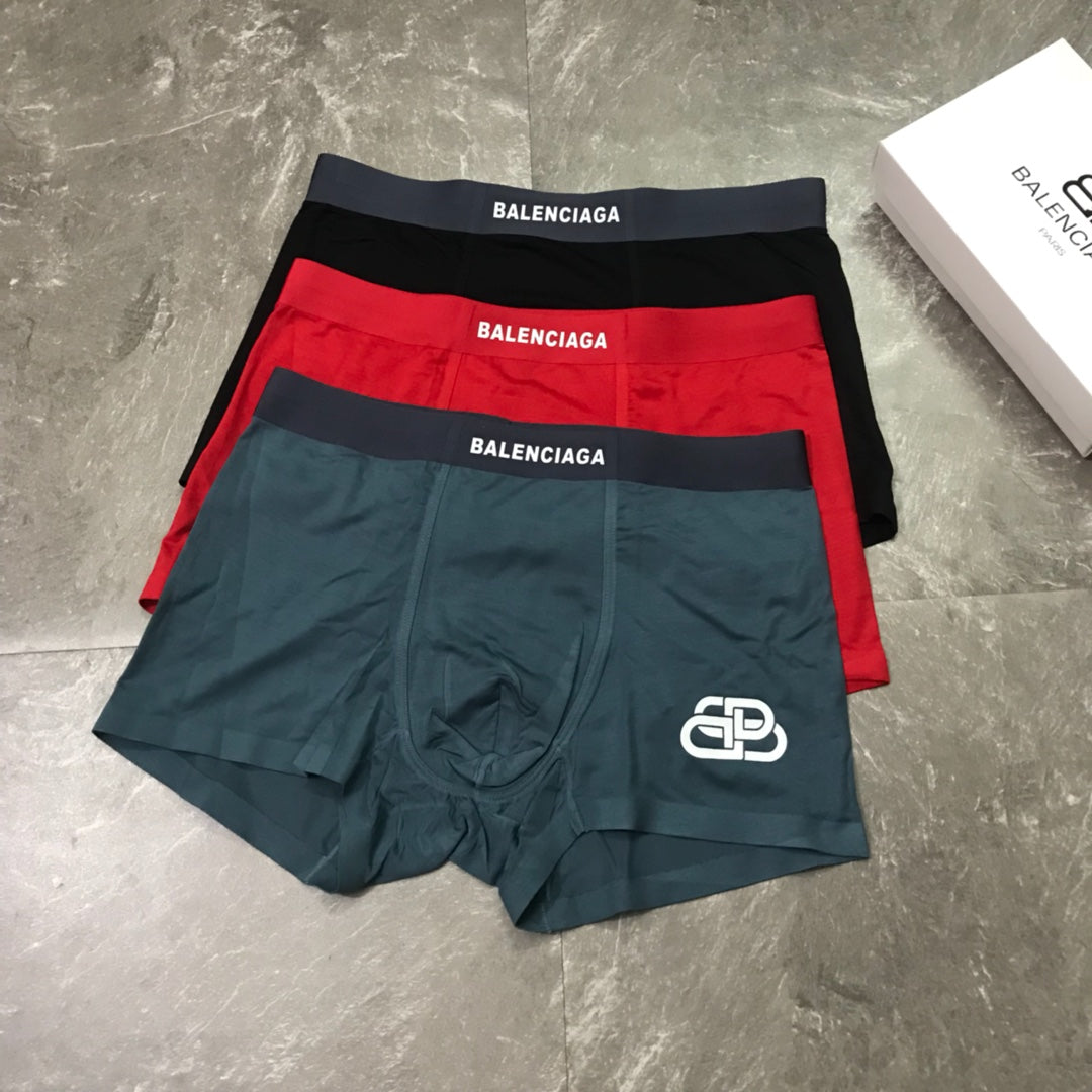 Balenciaga Teal Red Black Small BB Motif Boxer Briefs, image 1