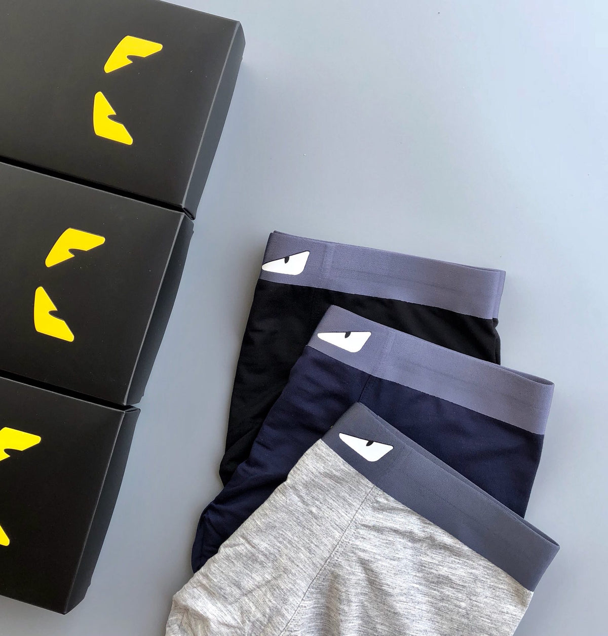Fendi Grey Dark Stacked Small Eye Waist Boxer Briefs, image 5