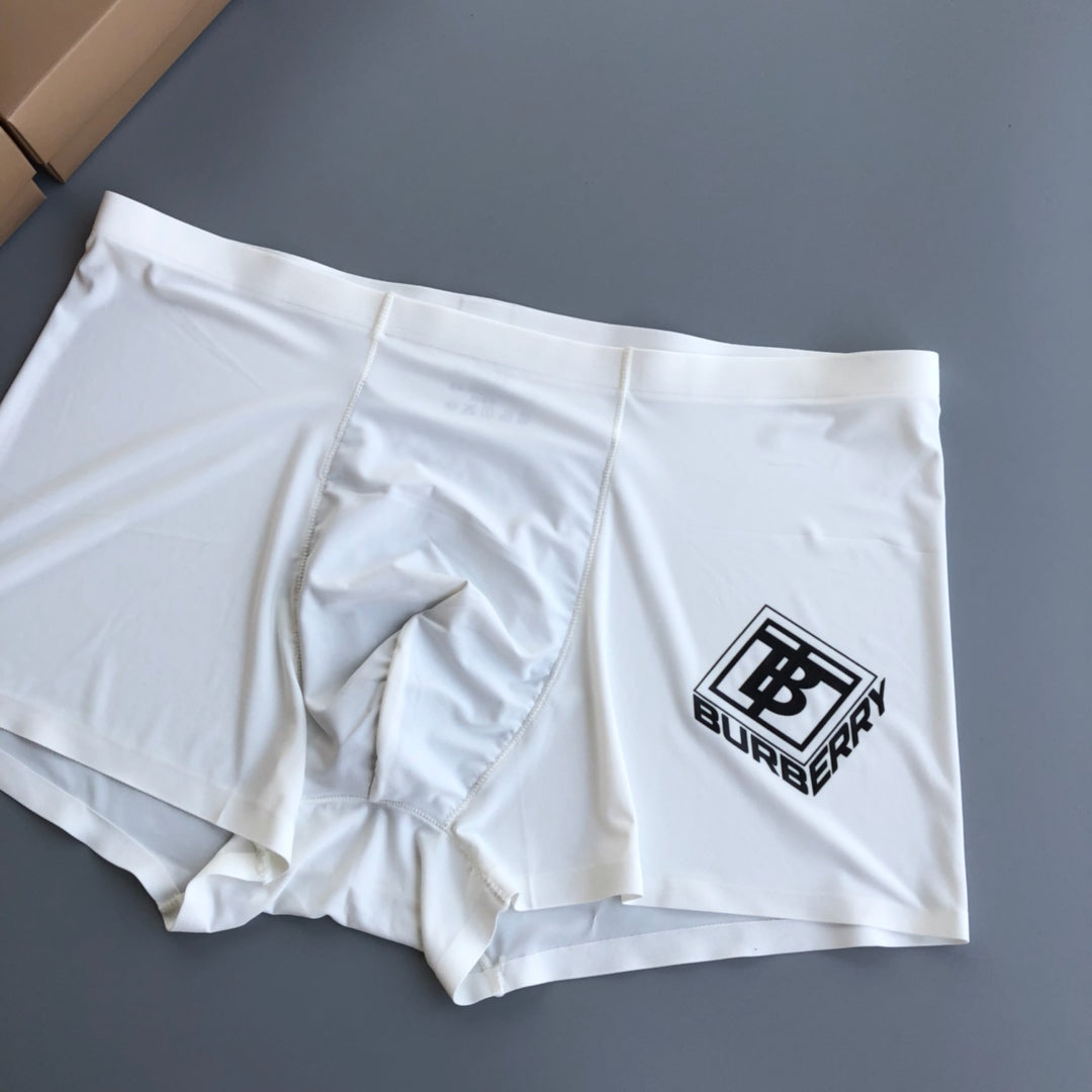 Burberry White Red Grey Geometric Leg Motif Boxer Briefs, image 5