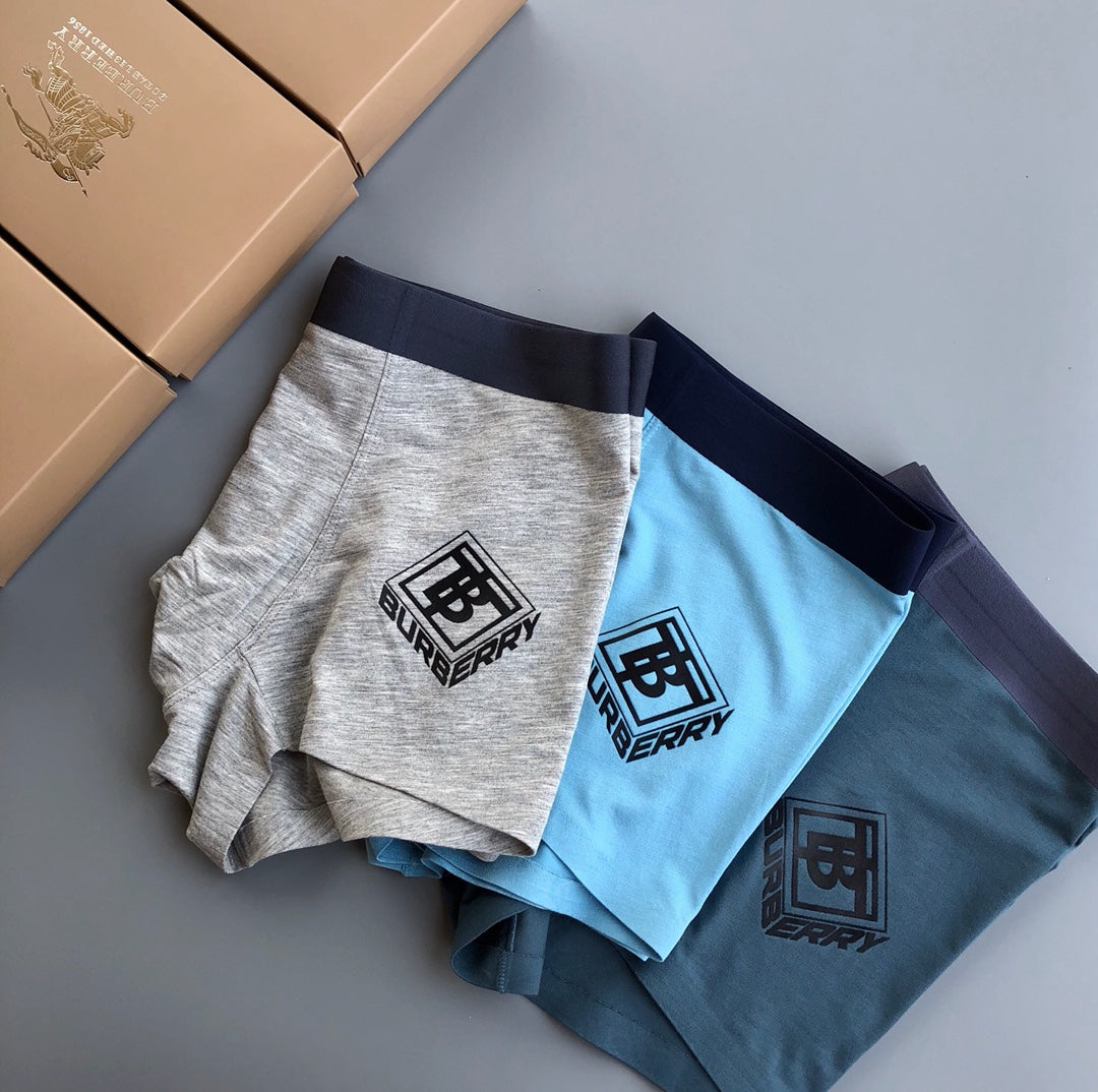 Burberry Grey Blue Teal Small Diamond Patch Boxer Briefs, image 4