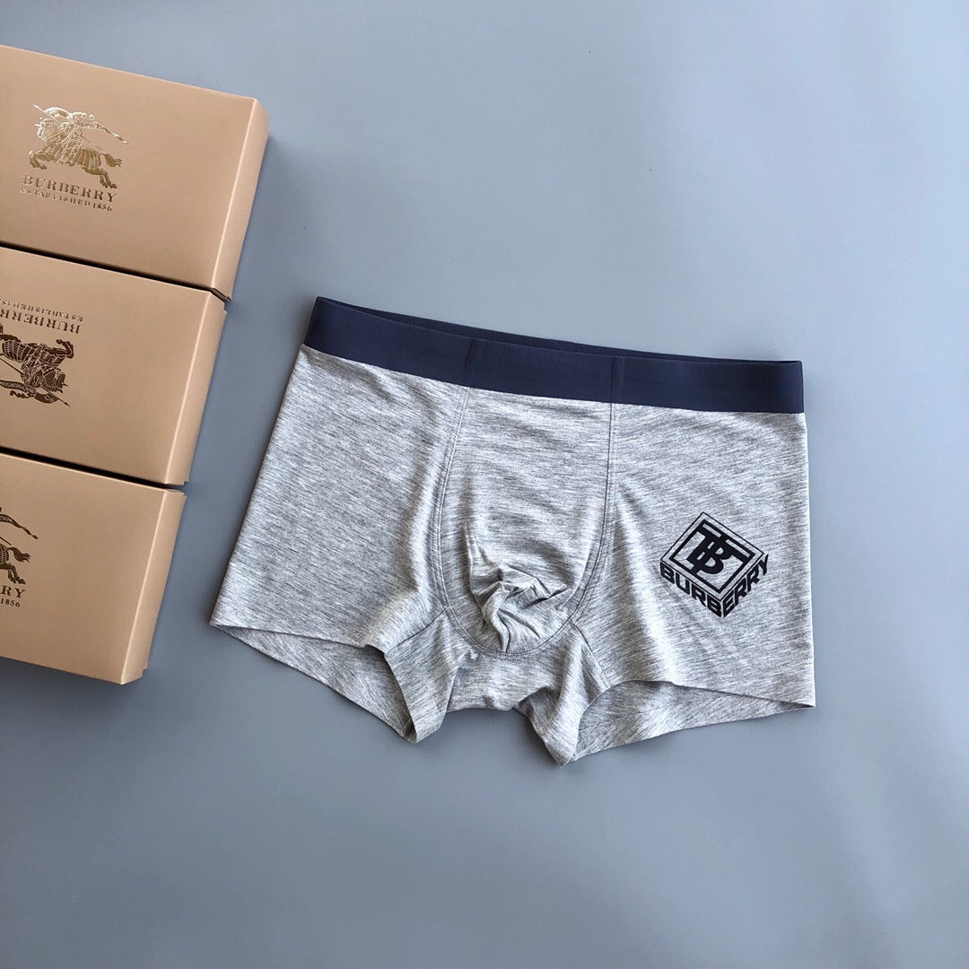 Burberry Grey Blue Teal Small Diamond Patch Boxer Briefs, image 5