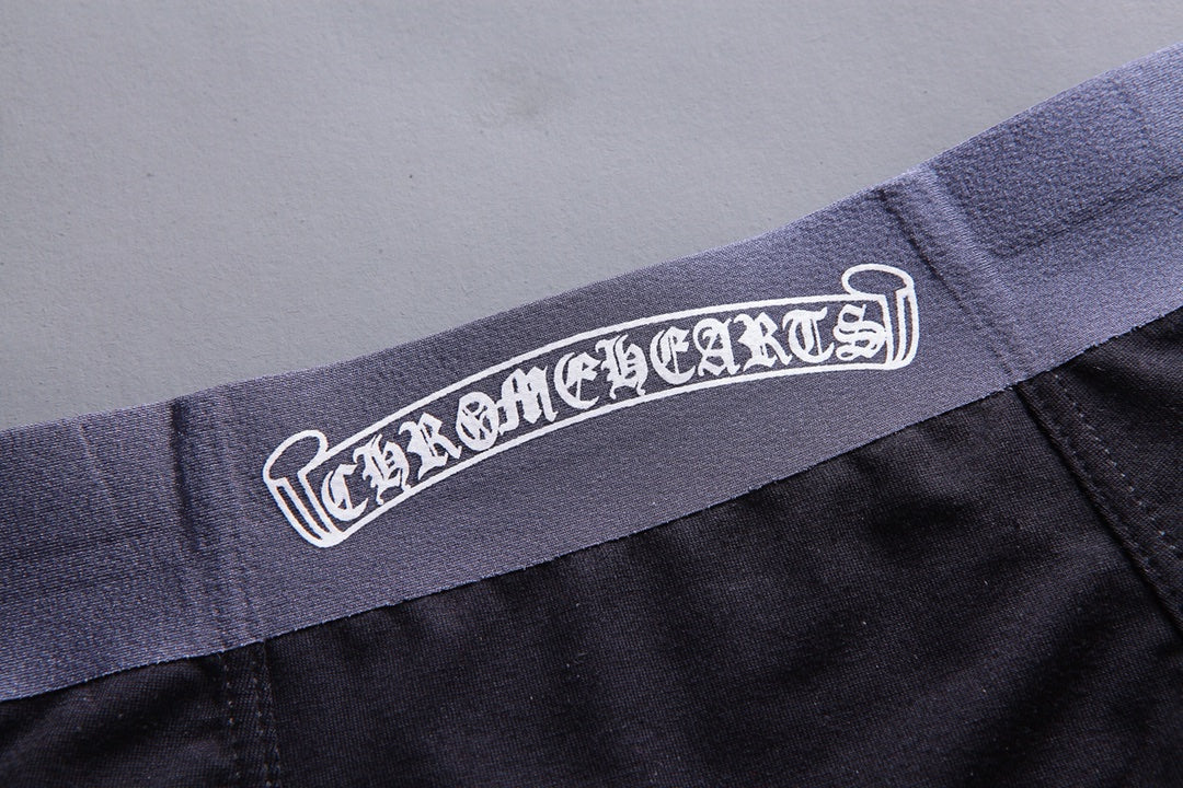 Chrome Hearts White Grey Purple Plain Contrast Waist Boxer Briefs, image 6