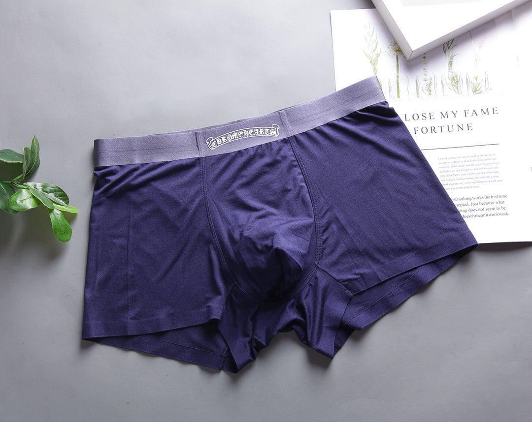 Chrome Hearts White Grey Purple Plain Contrast Waist Boxer Briefs, image 2
