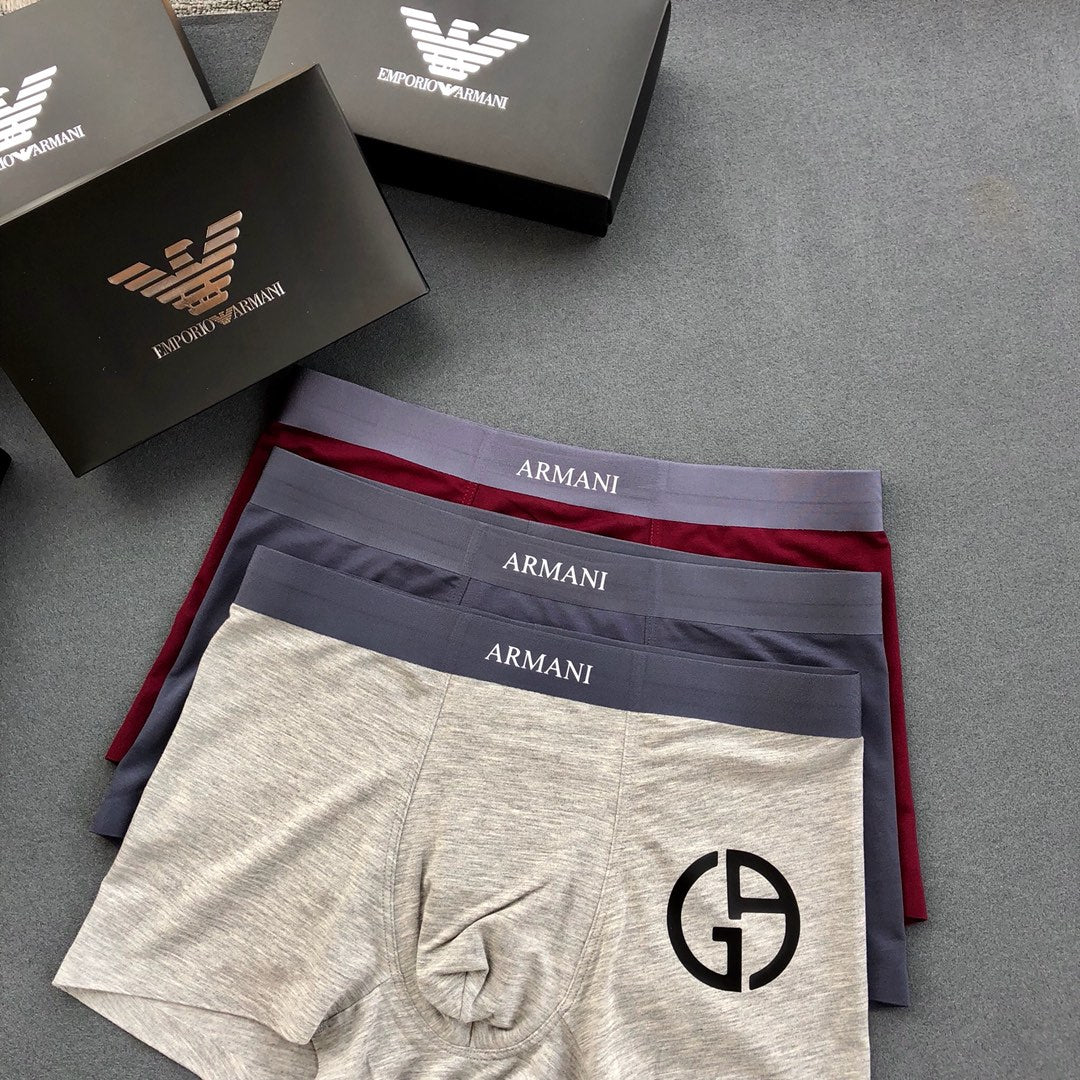 Armani Circle Monogram Boxer Briefs, Box of 3, gallery image 3