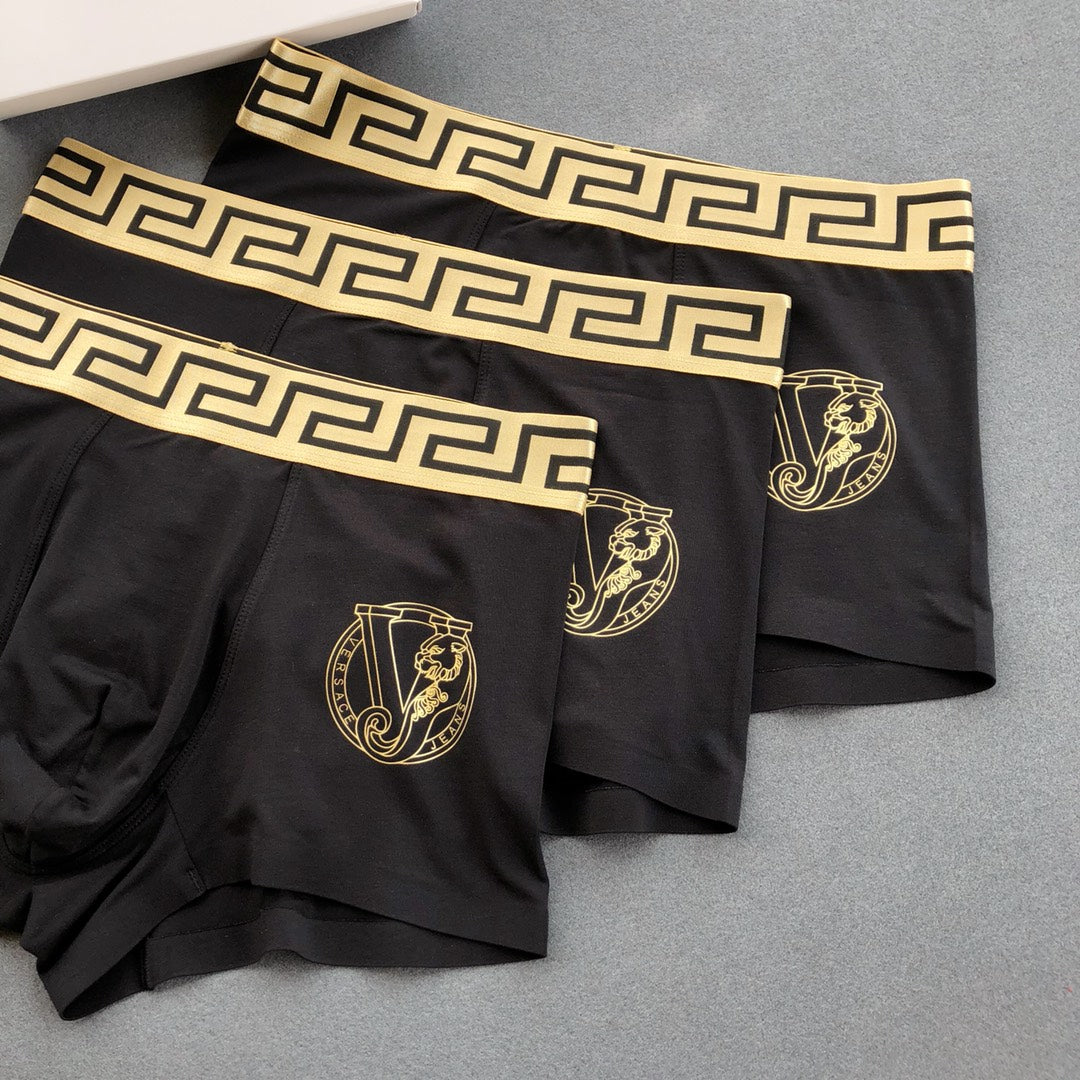 Versace Black Gold Key Round Face Boxer Briefs, image 5